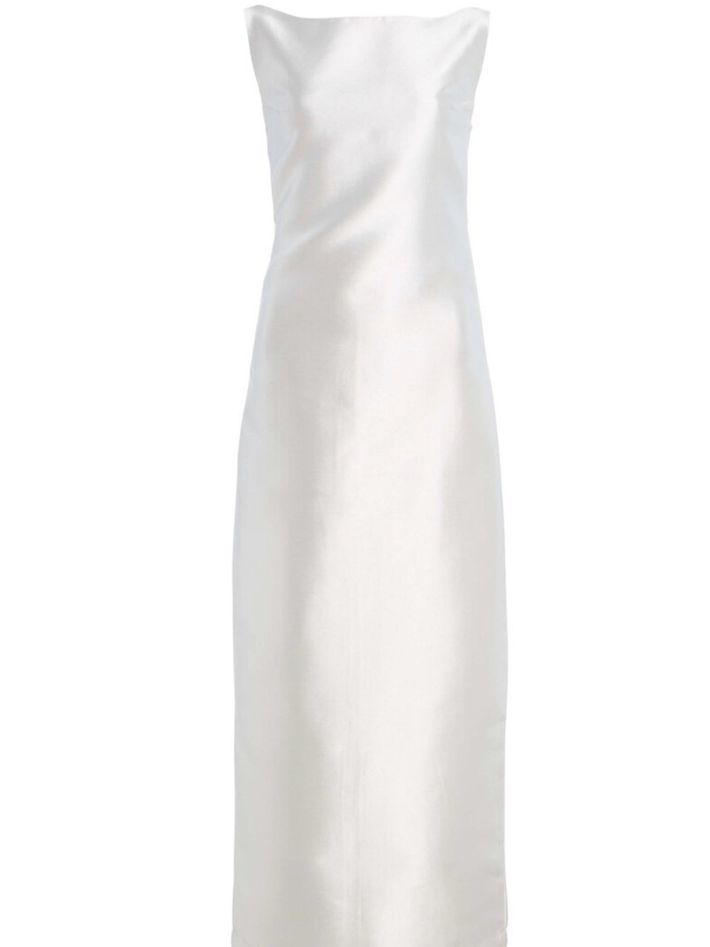 Elegant Backless White Midi Dress - Picture 3 of 5